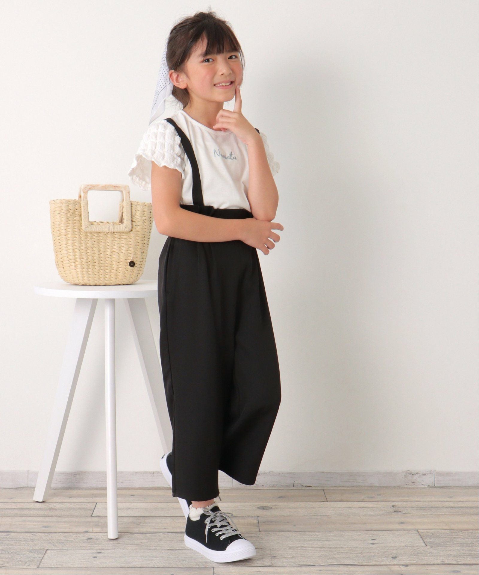 ストレッチサス付きワイドパンツ（120~160cm）,30%OFF| TOKYO DESIGN