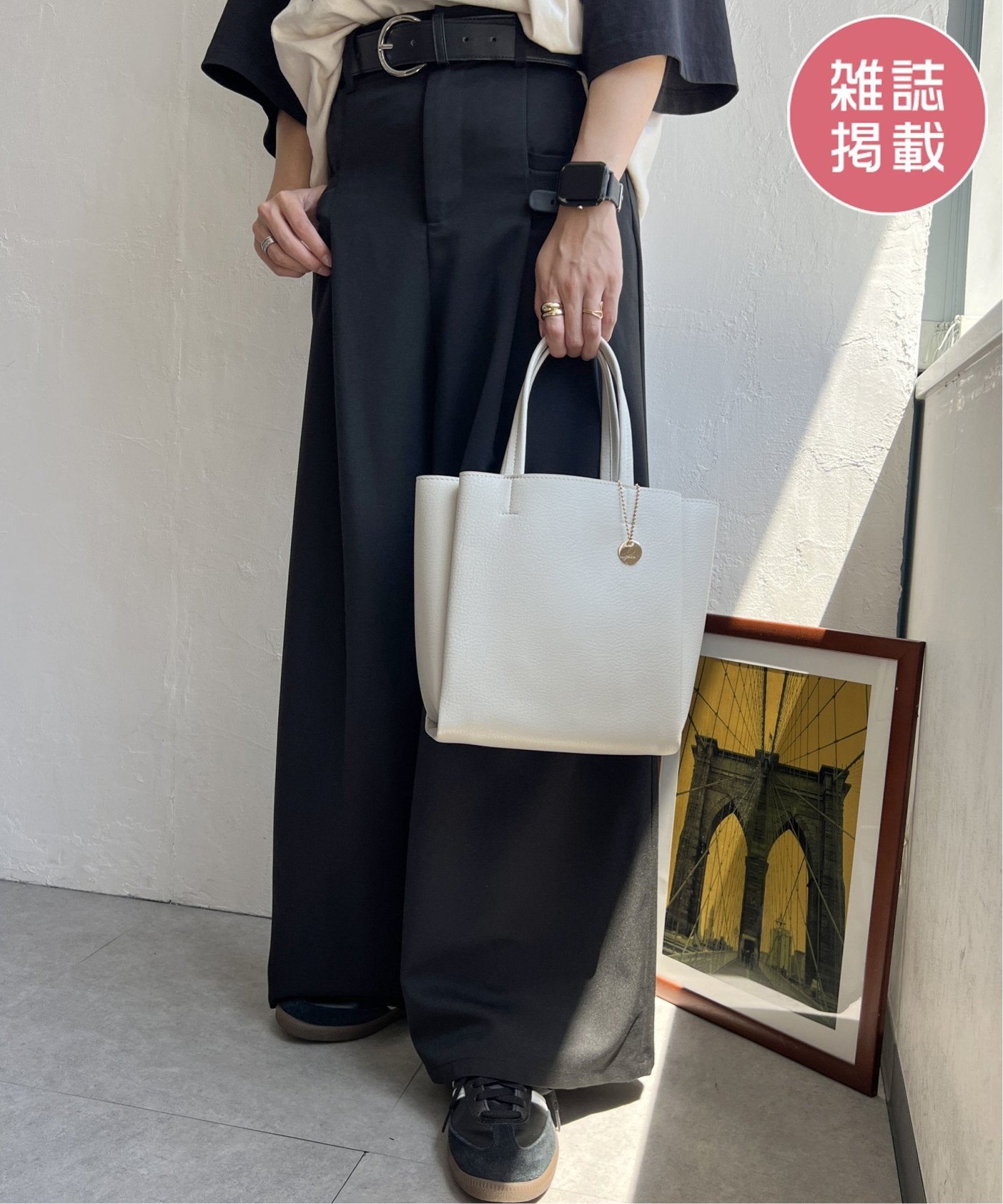 雑誌InRed11月号掲載】GOKU楽PU三層ミニトートバッグ【軽量】,ikka