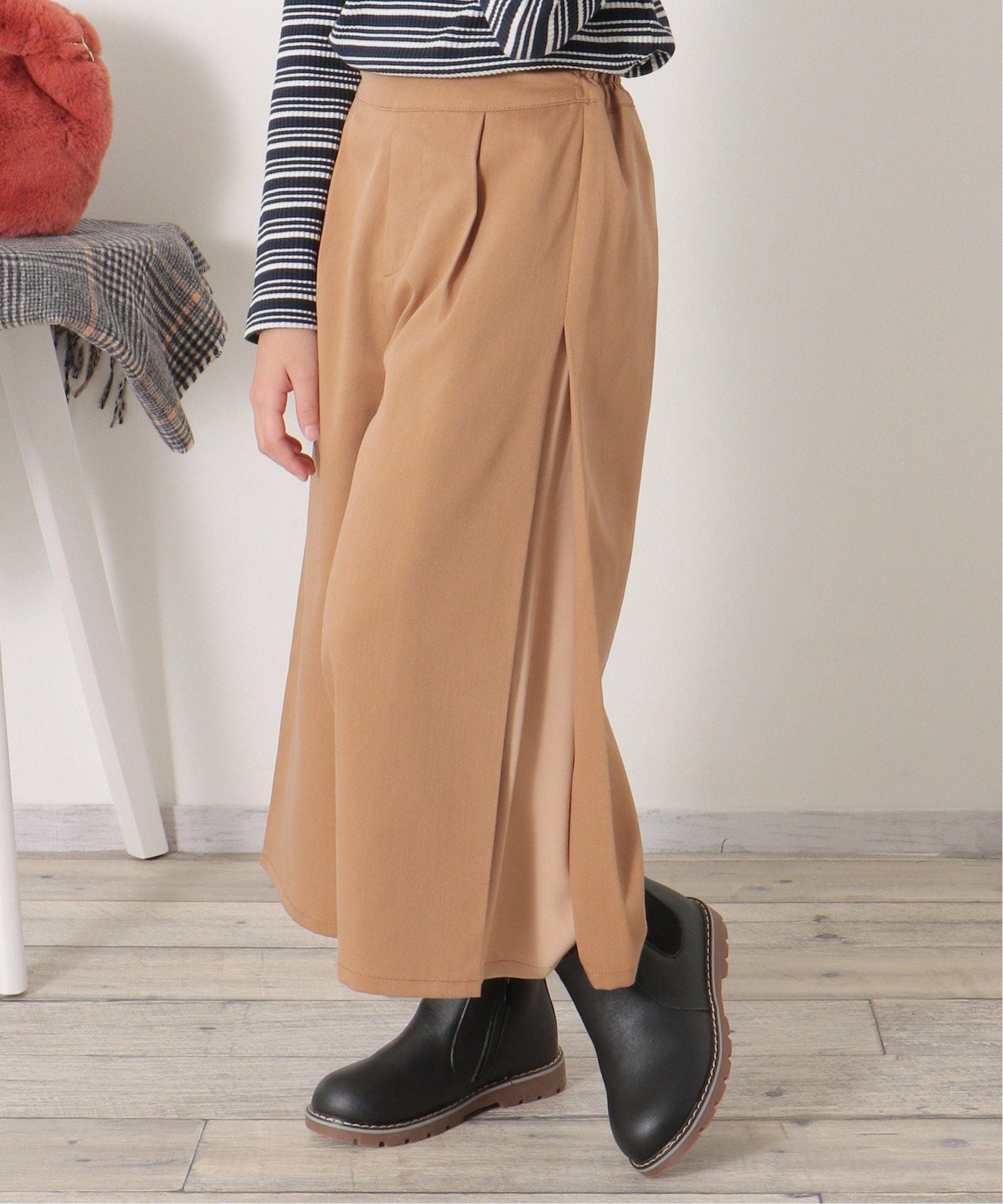 サイド切り替えワイドパンツ（120~160cm）,30%OFF| TOKYO DESIGN CHANNEL