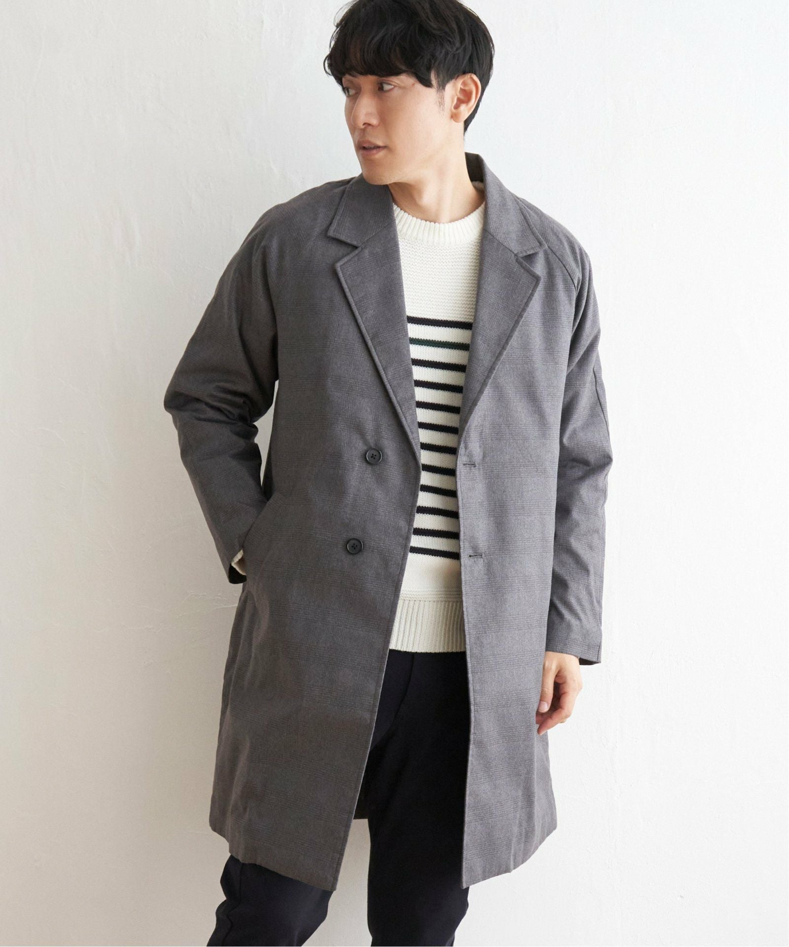 acka チェスターコート グレー2 sorona(R) ウールライクチェスターコート,ikka| TOKYO DESIGN CHANNEL