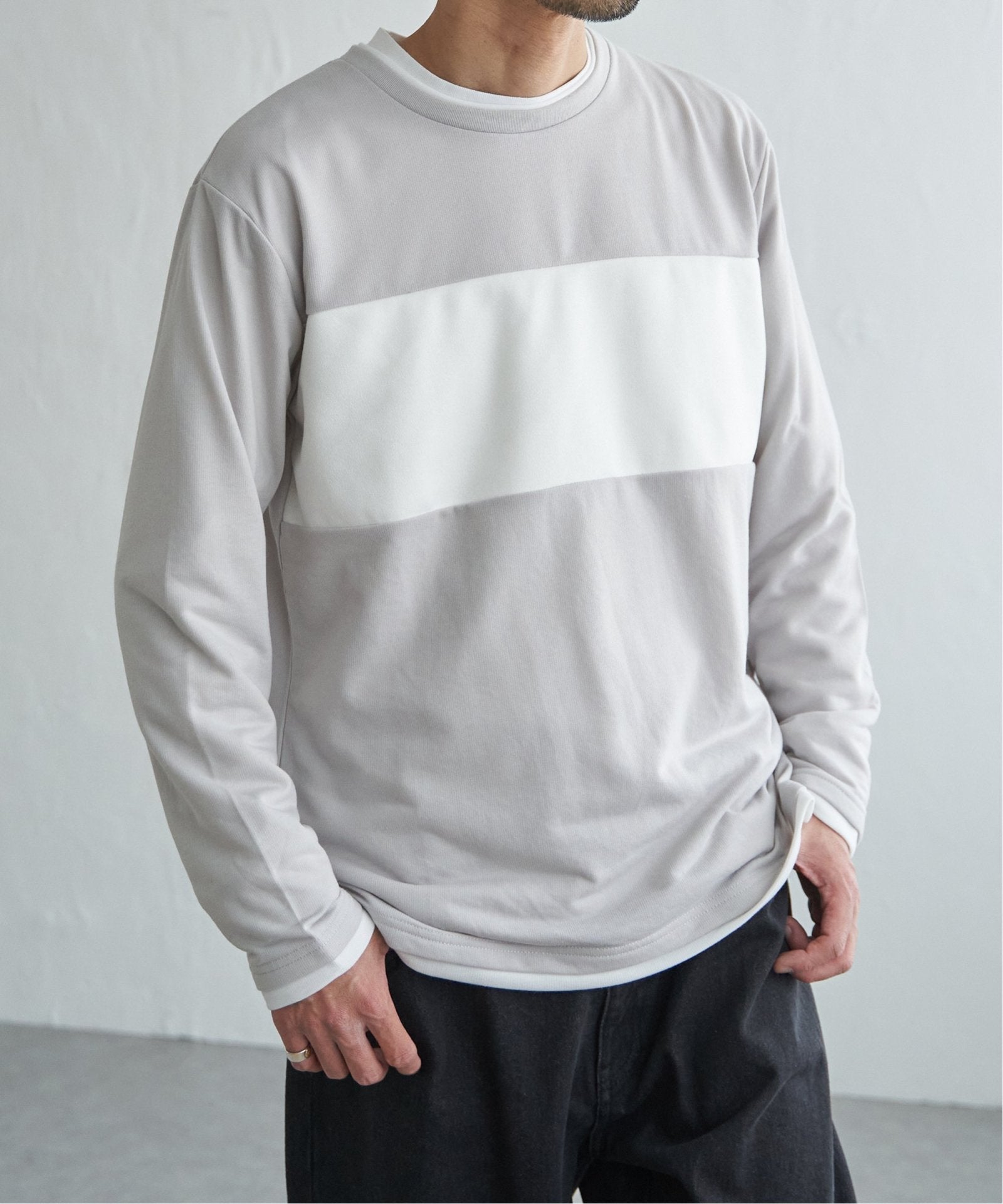ミニ裏毛切り替えロンT,70%OFF| TOKYO DESIGN CHANNEL