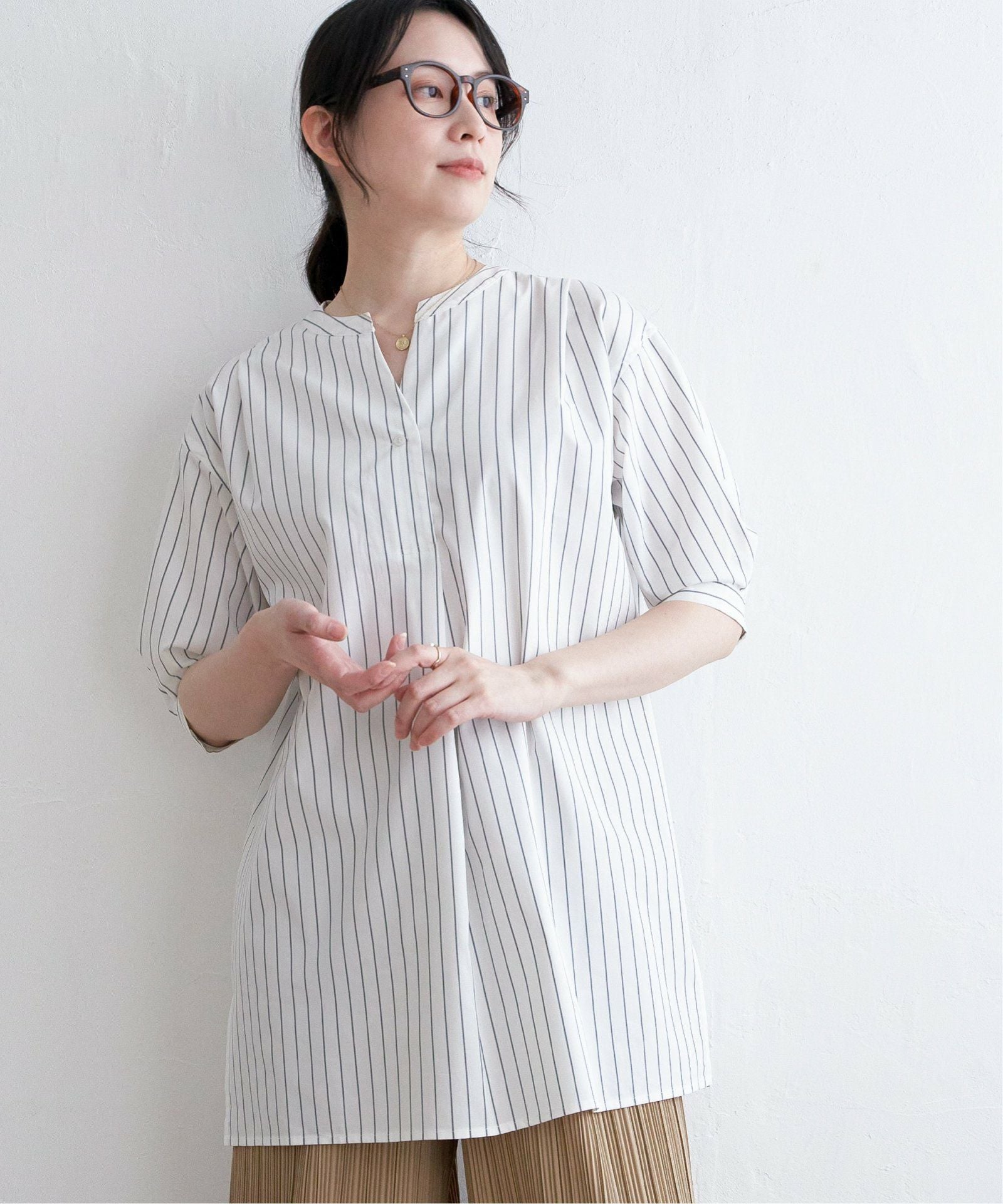 バンドカラースキッパーチュニック,40%OFF| TOKYO DESIGN CHANNEL